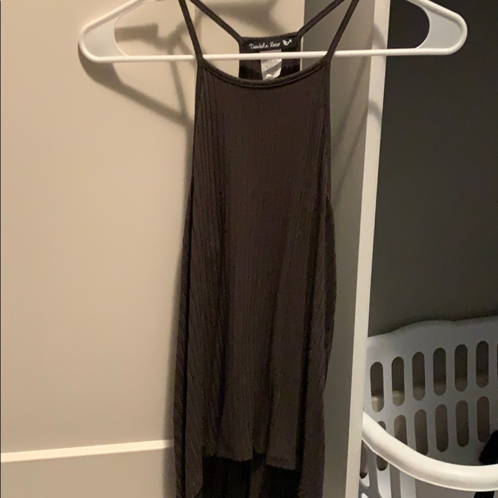 Olive green loose tank top